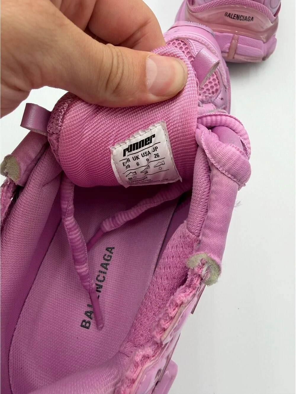 Balenciaga Runner Pink Sneakers Womens Size 9/39